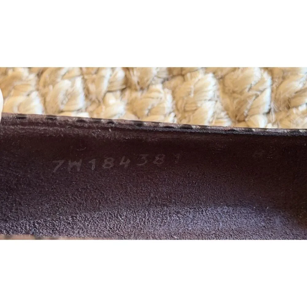 Vintage Stuart Weitzman Brown Lizard Embossed Block Heels
